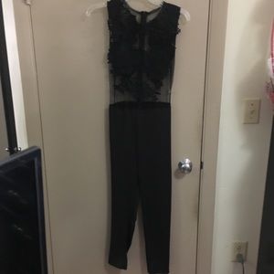 black mesh jumpsuit